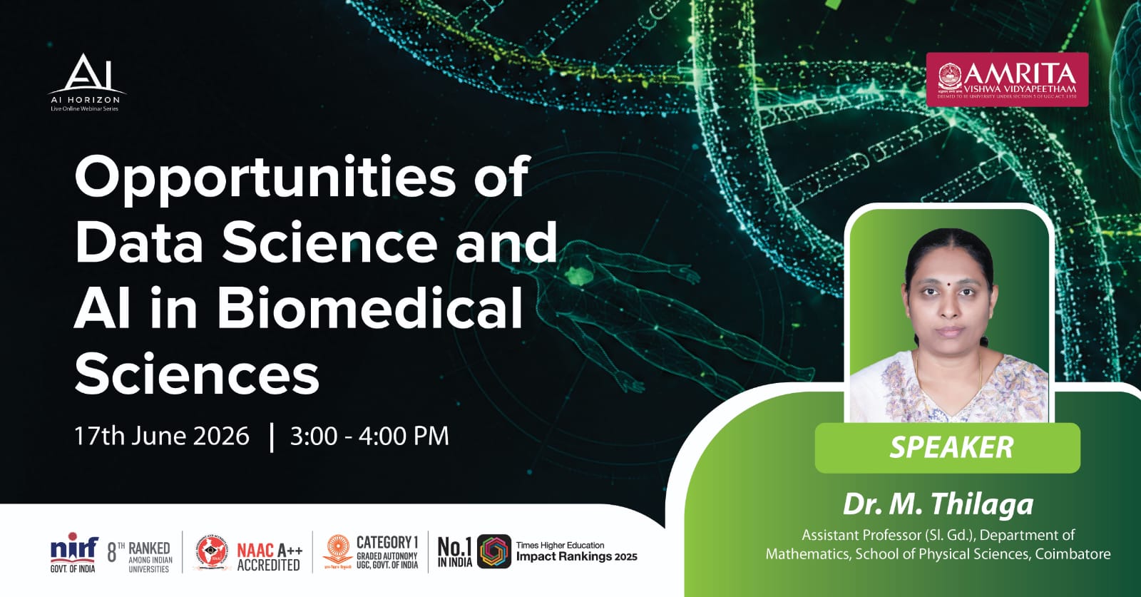 Opportunities of Data Science and AI in Biomedical Sciences